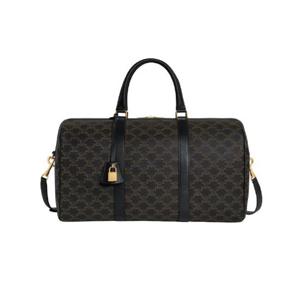 셀린느 트리옹프 캔버스 카프스킨 미디움 트래블백 블랙 190662CHI-38NO