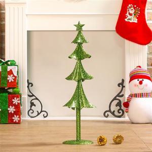샤인 미니트리 메탈 성탄장식 그린 크리스마스장식 미니트리