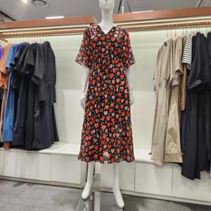 수스 HC04 하트 프린팅  쉬폰 원피스 S252BOP552