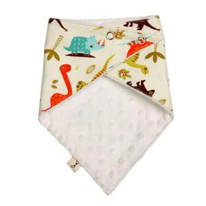 순면 극세사 스노우빕 공룡패턴 턱받이 아기 스카프빕