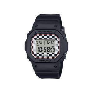 [베이비지]BGD-565GS-1DR LIC 스퀘어 전자시계 블랙 체크무늬 여성시계 학생시계