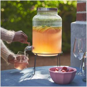 이케아 바르다겐 음료디스펜서 스탠드 다크그레이 지름20cm 주방소품