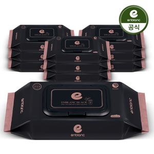 앙블랑 아기물티슈 세이프 블랙 라이트캡형 36매X10팩 N-BL10