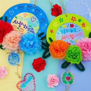 종이 꽃 카네이션 썬캐쳐 만들기