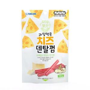 애견간식 과일먹은 치즈 덴탈껌 딸기 100g X2개 강아지 간식