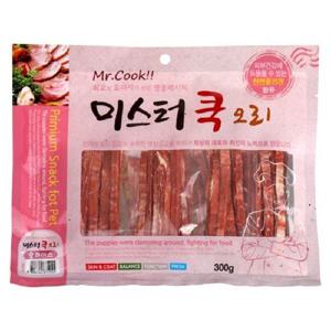 강아지간식 미스터쿡 오리 슬라이스 1타 300gx5개