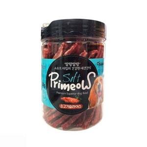 애견간식 프리미요 소프트 200g 소고기슬라이스 1통 애견껌