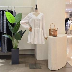 [포커스]FS6B9OP5332_A라인 브이넥 미니 원피스