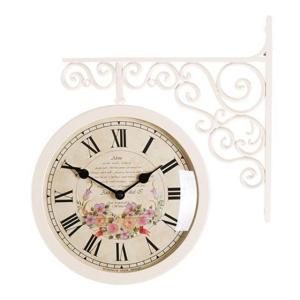 [오너클랜]인기상품 북유럽 클래식 양면시계-Flower5 (2 color)