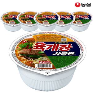 농심 육개장사발면 86g x 6개