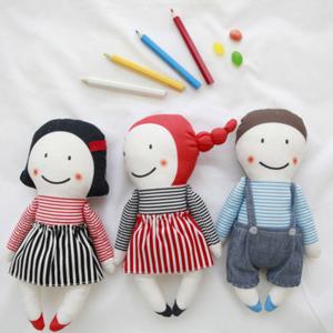 DIY 태교 바느질 언니오빠 컷트지 애착 인형만들기