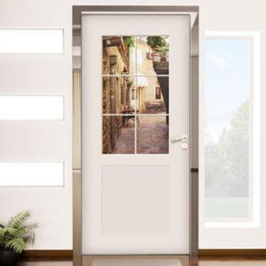 아트박스/꾸밈 ih887-창문그림(유럽의오후골목길)_현관문시트지