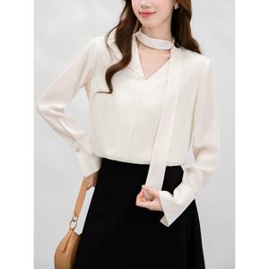 웬디 / 오피스룩 레이스업 긴팔 셔츠 BS13779