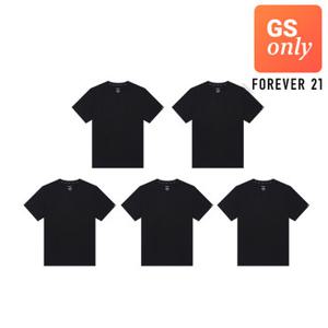 [포에버21] 올데이 고밀도 코튼 언더 반팔티셔츠 블랙 5종 세트