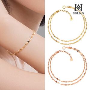 골드앤 14K 러브 두줄 팔찌 RG