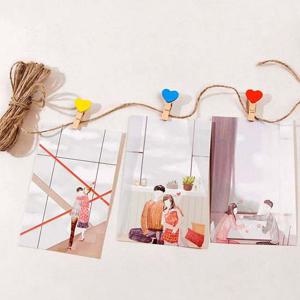 우드 사진집게 노끈 폴라로이드 사진걸이 DD-12007