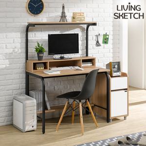 [리빙스케치] 국내제작 듀크 1000 BA 선반형 철제 책상[착불]컴퓨터 학생용 책상 다용도테이블