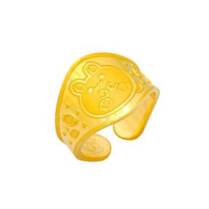 [한국금다이아몬드] 아기 순금 돌반지 토끼 24K 1g 백일 조카 선물