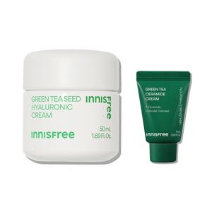 이니스프리 그린티 씨드 히알루론산 크림 50mL + 그린티 세라마이드 크림 15ml