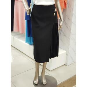 미니멈 세이브존01 포인트 버튼 플리츠 스커트 MXAAWS2280