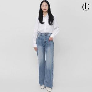 엘케이트 여자 청바지 와이드핏 밴딩 데님 팬츠  LNH001