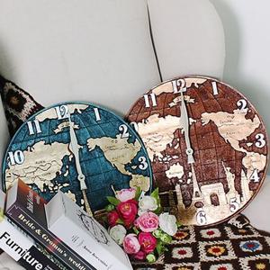 글로벌타임 0801007 세계지도 벽시계 인테리어