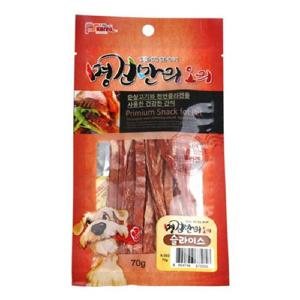 강아지간식 명견만리 오리 슬라이스 1타 70gx20개