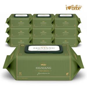 아이러브베베 시그니앙 더그린 75g 77매 10팩 캡형 아기물티슈