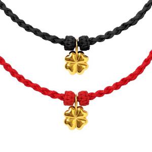 [한국금다이아몬드] 순금 팔찌 매듭 통통 행운 클로버 2종 택1