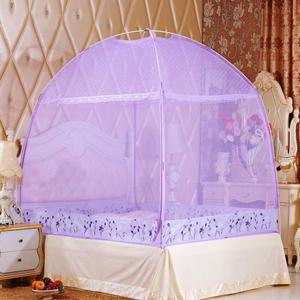 (리빙피스) 유니룸 모기장(180x220cm) (퍼플) 모기장 사각모기장 돔형모기장 텐트형모기장 바닥일체형 4면
