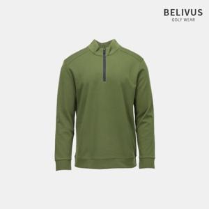 빌리버스 남자 가을 스판 골프 등산 스포츠웨어 무지 반집업 긴팔티 BRM030