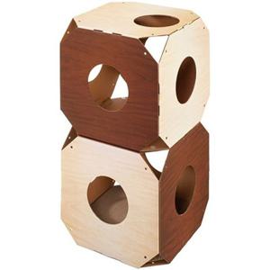 고양이용품 가리가리 쉘프 큐브2개+스크레쳐 다크브라운 Dull