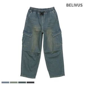 빌리버스 남자 기모 청바지 스판 카고 팬츠 BBJ105
