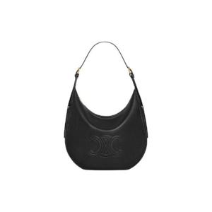 셀린느 헬로이즈 퀴르 트리옹프 백 서플 카프스킨 블랙 114713FLH-38NO