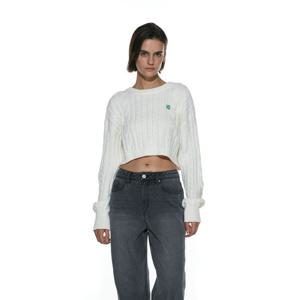 [플랙진]케이블 크롭 니트(PWTH1NTL67W)