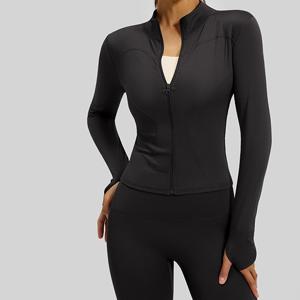 모던핏 2컬러 하이넥 여성 트레이닝 집업 FT91JK