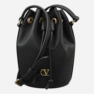 [발렌티노]5F 7W2P0AJ2 SNP 0NO V로고 레더 버킷백 블랙