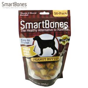 강아지껌 개껌 스마트본 피넛 미니 16입 1P 강아지 치석 간식