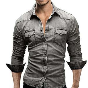 남성 셔츠 캐주얼 코디 기본핏 근육질 남자 코디