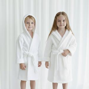 [엔비키즈] 아동 극세사 샤워가운 화이트