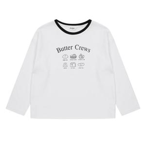 에꼴리에 여아 버터 크루 배색 티셔츠 24A1457_IV