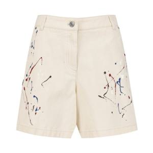 파리게이츠골프반바지 NQC 521E2PS506_BG 여성 백 스마일 스플래터 프린팅 쇼츠