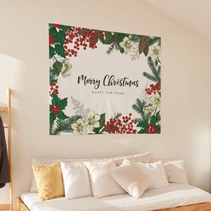 상상후 바란스 커튼 패브릭포스터 150x130cm 베리크리스마스