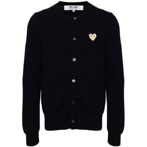 꼼데가르송 플레이 골드 하트 니트 가디건 AX N049 051 2 NAVY D