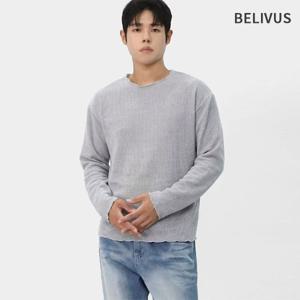 빌리버스 남자 니트 촉감좋은 긴팔 오버핏 라운드넥 티셔츠 BWV085