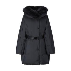 닥스 골프 여성 25FW PREMIUM 블랙 구스다운 프론트 속사시 하프롱 점퍼 DNJU5D816BK