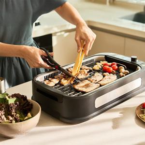 전기그릴 연기안나는 잡는 없는 무연그릴 안방 에어바이+조리도구거치대+전용가방