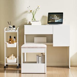 채우리 라움디 900 콘솔 수납 서랍 화장대 스툴 세트