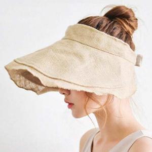여름 돌돌이 린넨모자 벙거지 썬캡 여성 챙넓은 모자