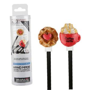 JMds 우솔 스마트폰 이어폰 MO-1000 핸드메이드 미니어처 (와플커피)